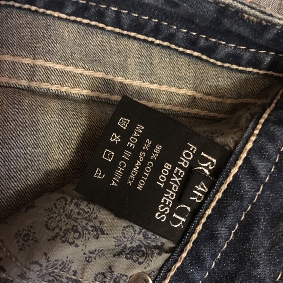 ReRock Jeans by Express Size 4 Destroyed - Picture 5 of 6